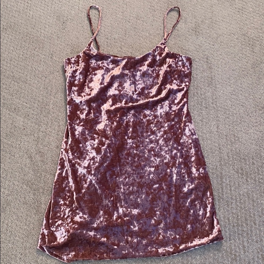Blush Crushed Velvet Mini Dress